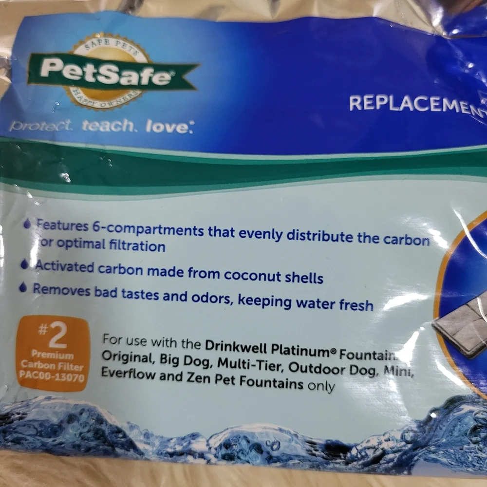 PetSafe Drinkwell Premium Replacement Carbon Filters 3pk NWT